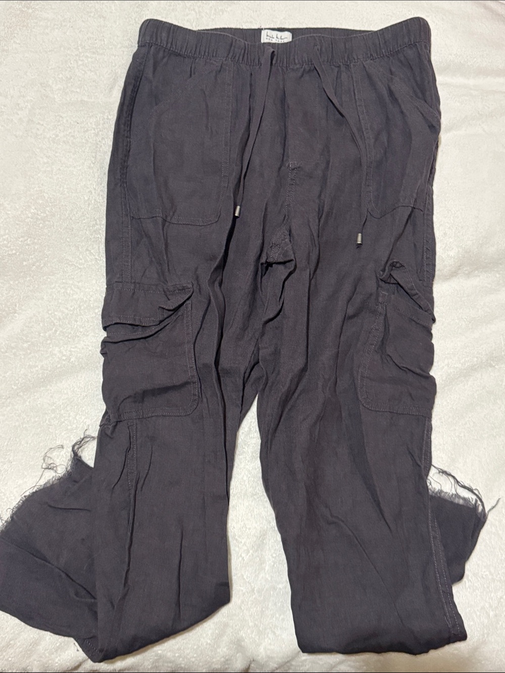Nicole Miller Dark Gray Cargo Jumpsuit Pants